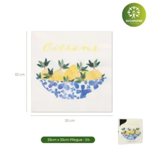 Servilletas Decoradas 33x33cm, ideales para dar un toque de distinción a tu evento.