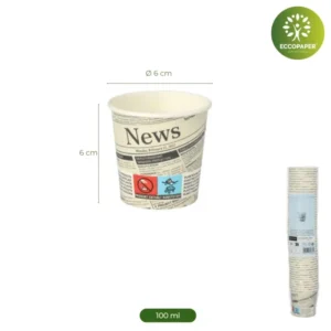 Vasos de cartón biodegradables 100ml para bebidas calientes