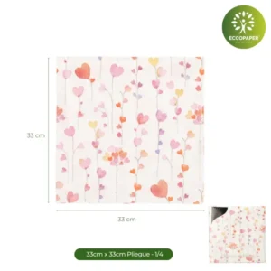 Servilletas Decoradas 33x33cm, ideales para dar un toque decorativo a tu mesa de banquete.