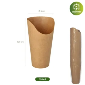 Vasos para aperitivos de 590ml, diseño amplio y funcional.