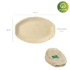 Bandejas Ovaladas 29x21x3cm, ideales para servir alimentos en eventos y reuniones.