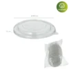 Tapas alta para tarrinas Ø13.5cm, ecológica, ideal para cubrir y transportar tarrinas de manera sostenible.