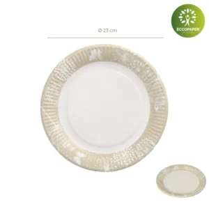 Platos Decorados Ø23cm perfectos para bodas ecológicas.