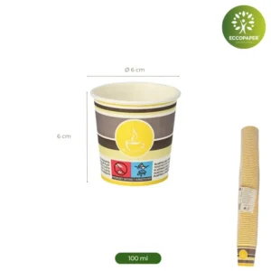 Vasos para café de 100ml reutilizables.