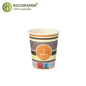 Vasos biodegradables de 200ml ideales para café o té.