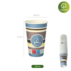 Vasos para café de 300ml reutilizables.