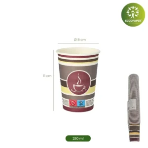 Vasos para café 250ml prácticos y elegantes.