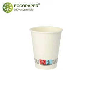 Vasos de cartón 200ml fabricados con materiales reciclables y resistentes