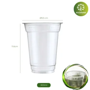 Vasos Transparentes 300ml: capacidad y elegancia.