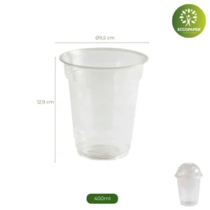 Vasos Transparentes 400ml: funcionalidad y estilo.