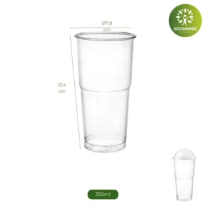 Vasos Transparentes 350ml: para bebidas con estilo.