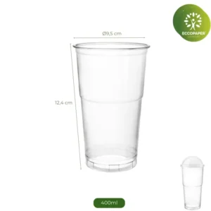 Vasos Transparentes 400ml: resistencia y elegancia.