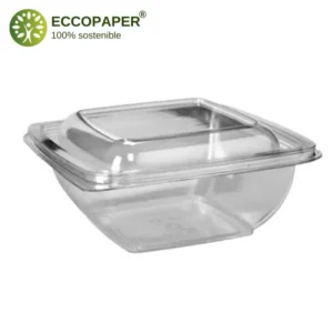 Ensaladera reciclada 750ml para delivery y take away sostenible.