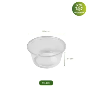 Salsera de 90ml 7.4x3.4cm, tamaño compacto ideal para tu cocina.