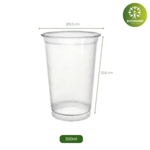 Vasos Transparentes 400ml: claridad y diseño práctico.