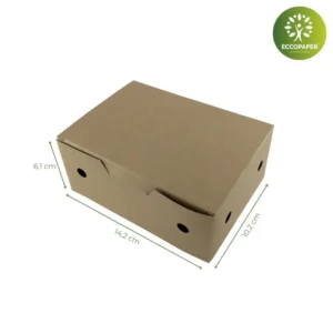 Cajas para Fritos 14.2x10.2x6.1cm para comercios de comida rápida.