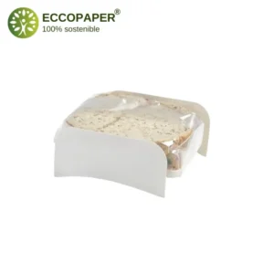 Envase biodegradable para bocadillos 16.5x11.5x4.5cm, económico y funcional.