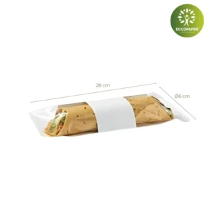 Estuches para Bocadillos Ø6x28cm de cartón alimentario para bocadillos frescos.