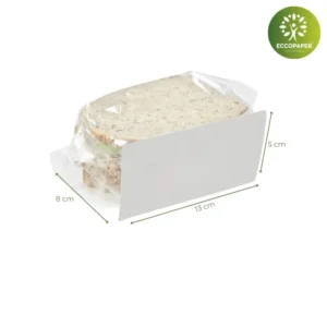 Envase biodegradable 13x8x5cm, diseñado para street food.