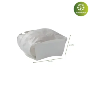 Envase eco-friendly para bocadillos Ø11x6cm, perfecto para ferias gastronómicas.