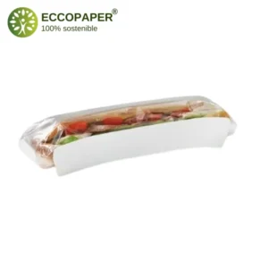 Envase biodegradable 45x7.2cm, resistente y funcional para eventos.