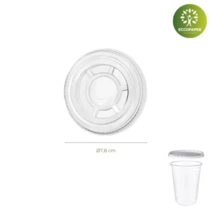 Tapas para vasos Ø7.9cm, ideal para garantizar la seguridad del contenido en vasos pequeños.