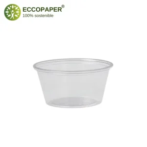 Tarrinas Transparentes 4oz120ml ideales para catering sostenible.