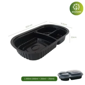 Envase Take Away 23.5x14.5x3.5cm ideal para pequeños comercios.