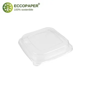 Tapas para ensaladeras 19,5x19,5cm, ideal para el transporte seguro de ensaladas y otros productos en ensaladeras medianas.