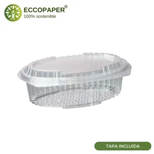 Envase Take Away Reciclado 1000ml, fabricado con procesos ecológicos.