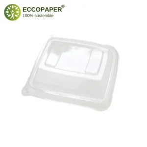 Tapas para envases Take Away 23x23cm, ideal para garantizar la frescura de los productos en envases grandes.