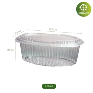 Envase Take Away Reciclado 1000ml, fabricado para comercios responsables.