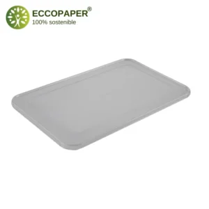 Tapas para bandejas de aluminio 52.7x32.5cm, diseñada para garantizar la seguridad de los alimentos en bandejas grandes.