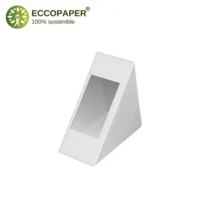 Envase biodegradable para bocadillos 17.5x6x8.7cm, funcional y resistente.