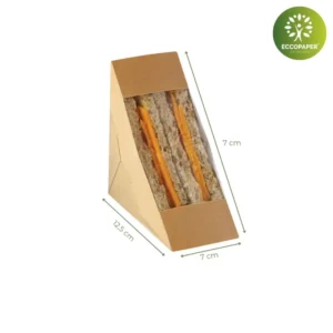 Envase para bocadillos 17.5x6x8.7cm, perfecto para comida para llevar.