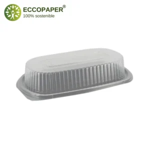 Tapas para envases Take Away 26,5x18,5cm, ideal para mantener los productos frescos en envases grandes.