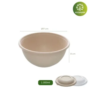 Bowls Redondos 1000ml para alimentos calientes y fríos.