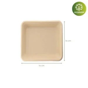 Bandejas Take Away 13x13cm: Bandeja práctica y funcional, ideal para platos individuales en servicio de comida rápida.