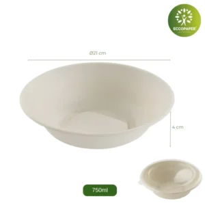 Bowls Redondos 750ml ecológicos y duraderos para catering.