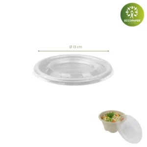 Tapas para tarrinas/soperas Ø13cm, ideal para sellar envases grandes de forma eficiente.