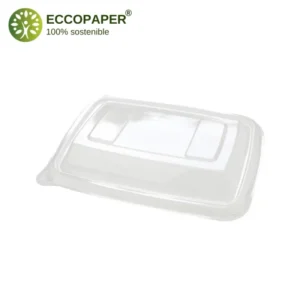 Tapas para envases Take Away 17x23cm, perfecta para mantener la frescura de los productos en envases grandes.