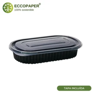 Envase Take Away Reciclado 1200ml, práctico y sostenible para alimentos.