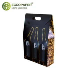 Estuches para Botellas 27x9x40cm con diseño ecológico para botellas premium.