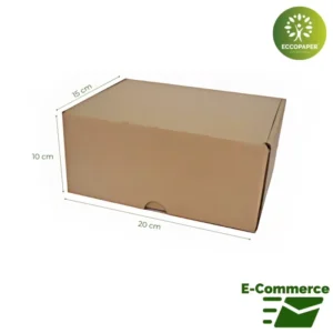 Tiendas online sostenibles eligen Cajas E-Commerce 23x16x12cm.