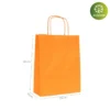 Bolsa Kraft 25x10x32cm moderna y sostenible.