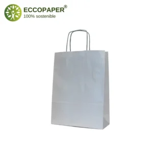 Bolsa Kraft 25x10x32cm para comercios sostenibles.