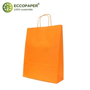 Bolsas Kraft 32x12x42cm, ideales para tiendas y comercios conscientes.
