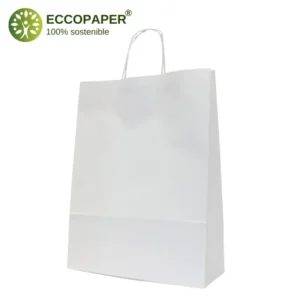 Bolsa Kraft 44x15x50cm resistente y sostenible, perfecta para negocios ecológicos.