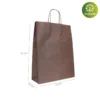 Bolsas Kraft 32x12x42cm, ideales para envolver regalos de forma sostenible.