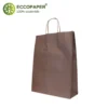 Bolsas Kraft 32x12x42cm resistentes al peso, hechas con papel reciclado.